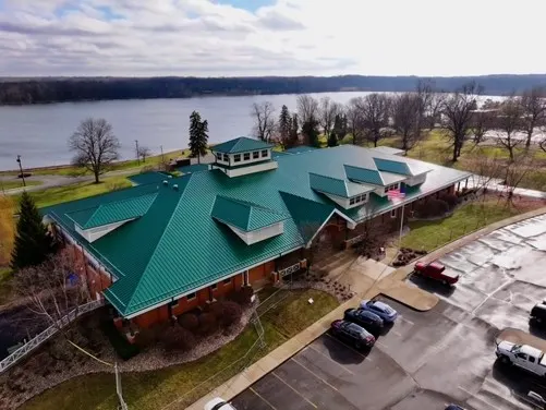 Tarping and dry-in on a Brookside commercial roof